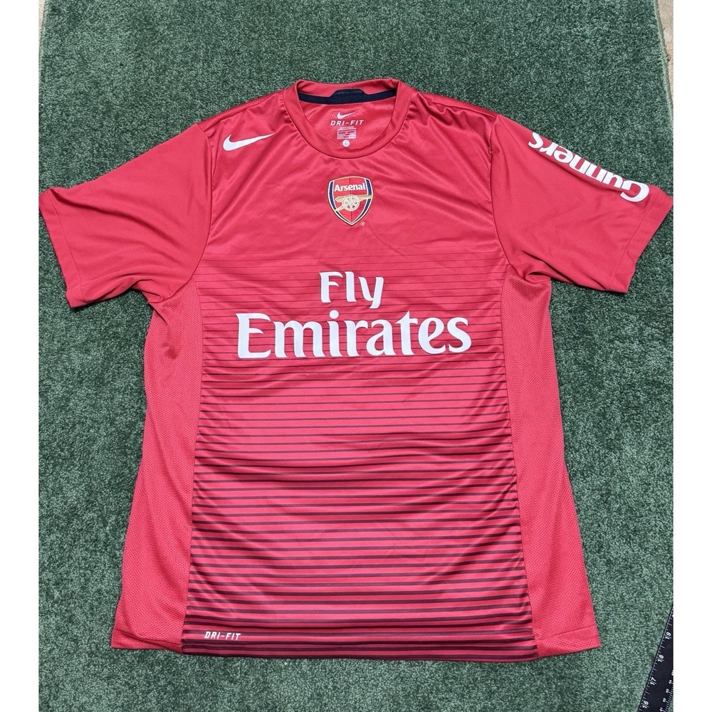 Arsenal Training Football Soccer Jersey Red Nike Trikot Camiseta Mens Size L